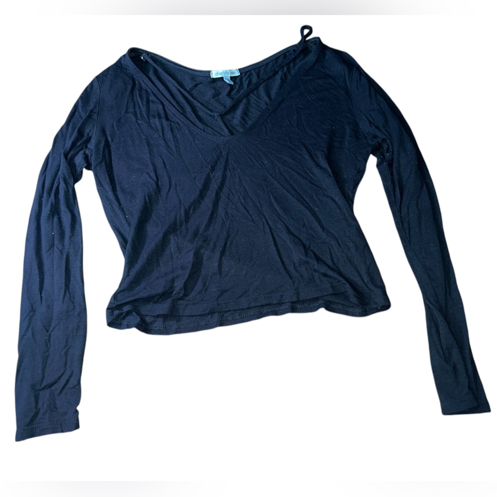 Black long sleeve top